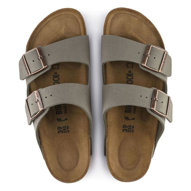 Birkenstock Arizona Birkibuc Sandal | Stone | Narrow - Women's (0151213) - Image 4